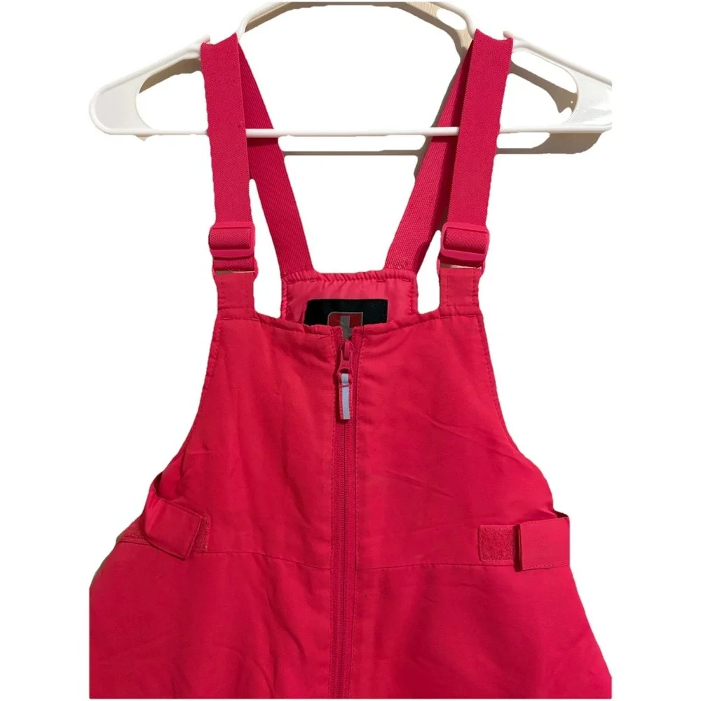 SwissTech Pink Snow Bib Pants 14-16 Kids Unisex Adjustable Straps‎ Pocket